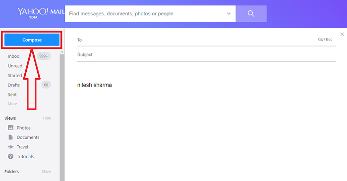 compose yahoo mail
